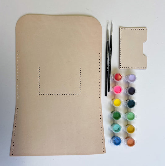 Seconds Marble or Paint a Leather Pouch Kit